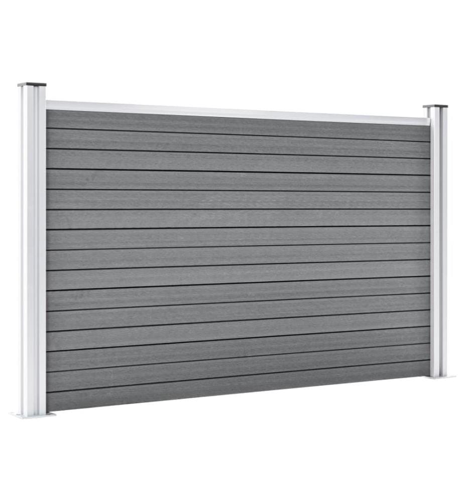Gartenzaun WPC 872x106 cm Grau