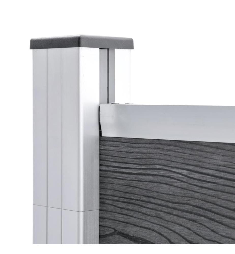 Gartenzaun WPC 872x106 cm Grau