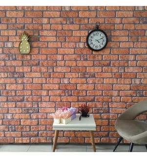 3D-Wandpaneele 10 Stk. Terrakottarot Backstein-Optik EPS