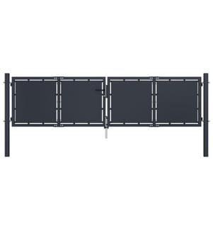 Gartentor Stahl 300×100 cm Anthrazit