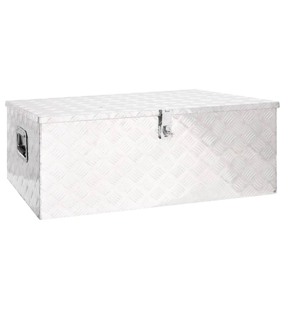 Aufbewahrungsbox Silbern 100x55x37 cm Aluminium