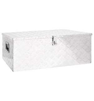 Aufbewahrungsbox Silbern 100x55x37 cm Aluminium