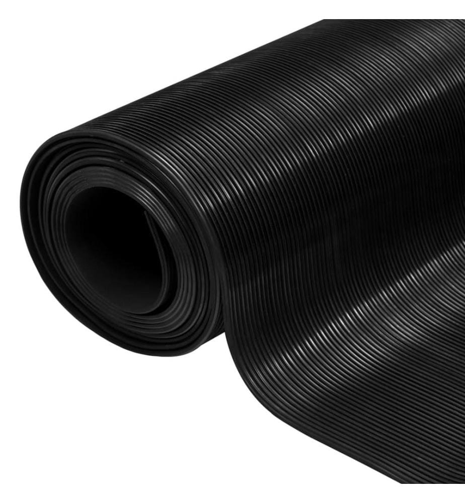 Bodenmatte Rutschfest Gummi 1,5x4 m 3 mm Feine Rippen