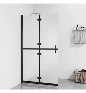 Faltbare begehbare Duschwand ESG-Glas mattiert 120x190 cm