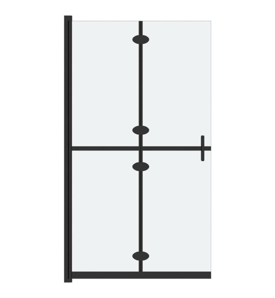 Faltbare begehbare Duschwand ESG-Glas mattiert 120x190 cm