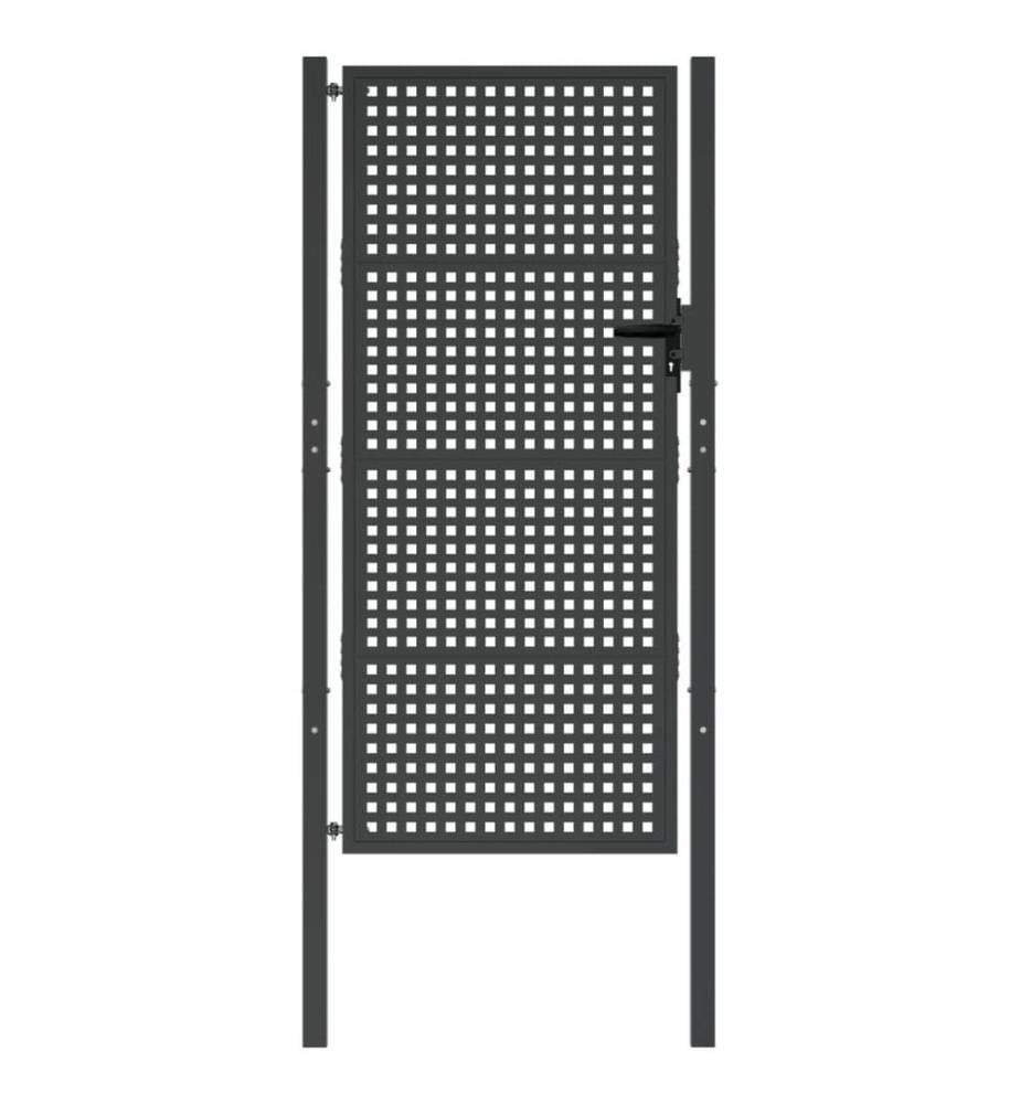 Gartentor Anthrazit 105x200 cm Stahl