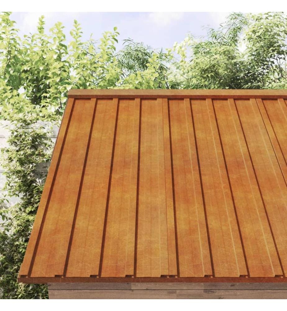 Dachplatten 12 Stk. Rostig 100x44 cm Cortenstahl