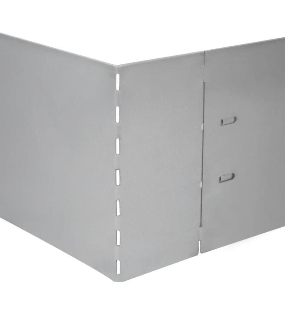 Clôture de pelouse flexible 10 pcs Acier galvanisé 100x14 cm