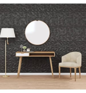 Wandpaneele 48 Stk. Schwarz 50x50 cm XPS 12 m² Amethyst