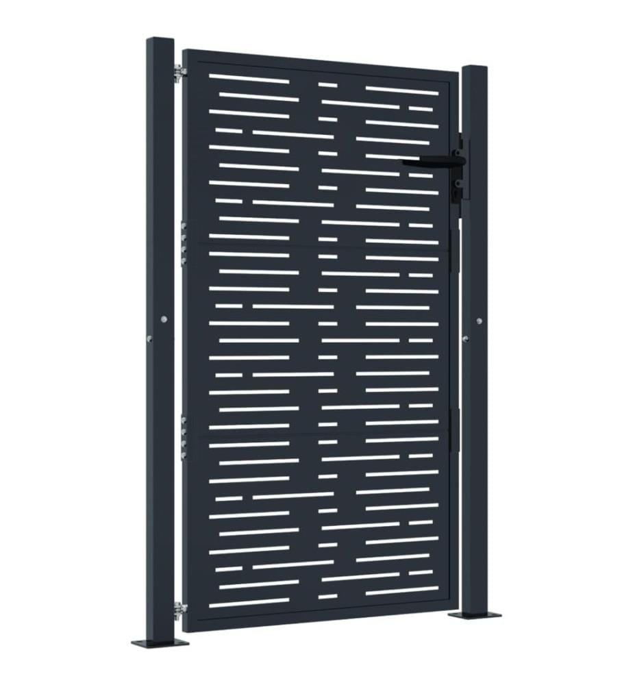 Portail de jardin anthracite 105x130 cm conception de carré