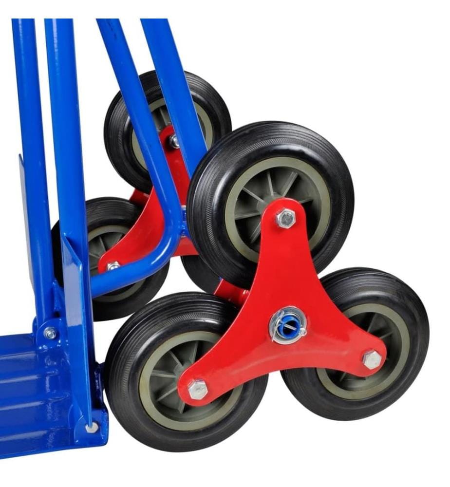 Klappbare Sackkarre mit 6 Rädern Blau