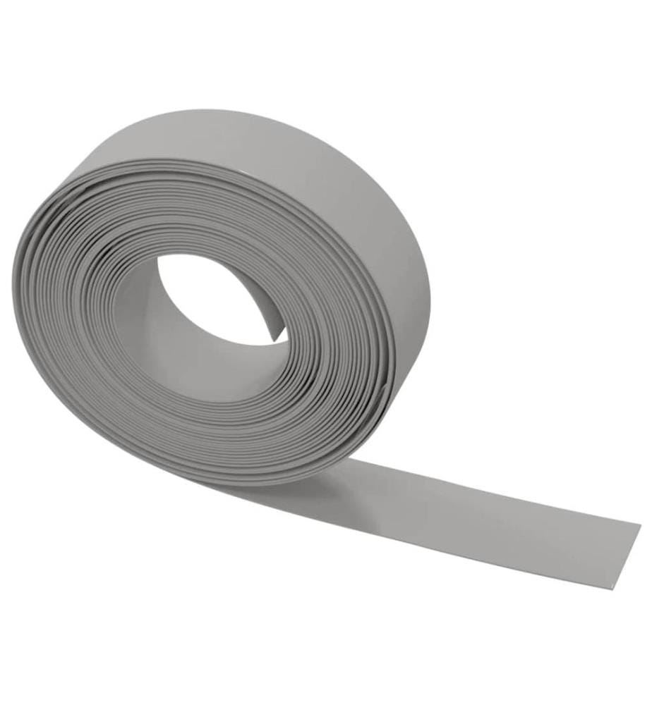 Bordures de jardin 5 pcs gris 10 m 15 cm polyéthylène