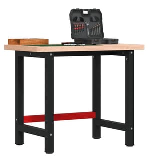 Werkbank 100x60x83 cm Massivholz Buche Rechteckig