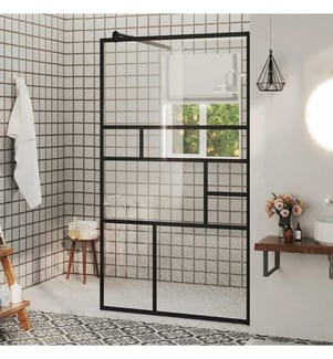 Duschwand für Begehbare Dusche mit Klarem ESG Glas 90x195 cm