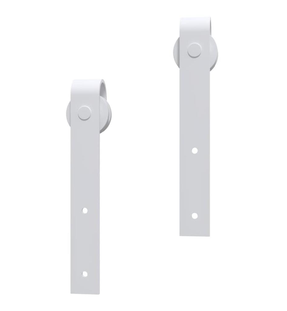 Schiebetürbeschlag 200 cm Stahl Weiss