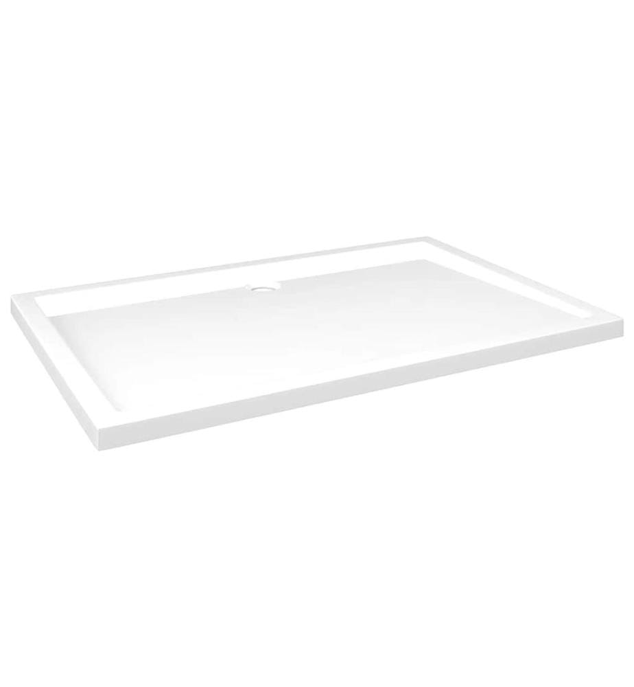 Receveur de douche rectangulaire ABS Blanc 80x120 cm