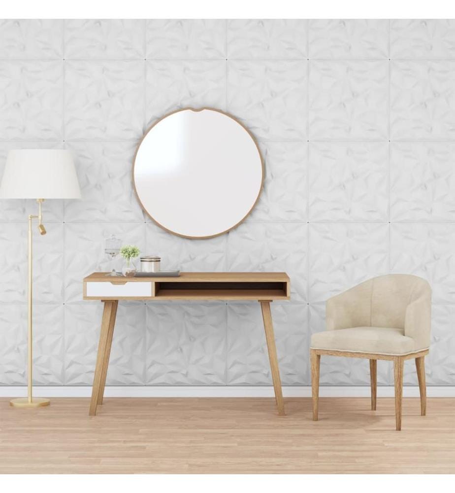 Panneaux muraux 24 pcs blanc 50x50 cm XPS 6 m² améthyste
