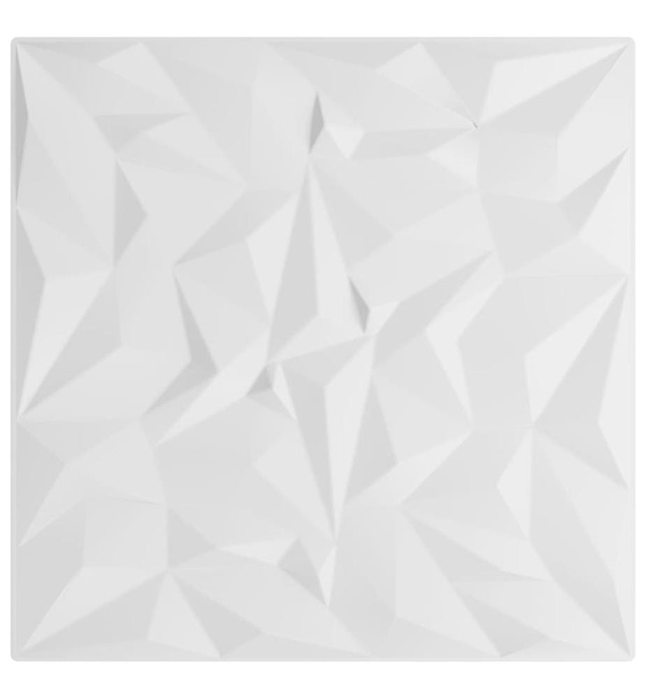 Panneaux muraux 24 pcs blanc 50x50 cm XPS 6 m² améthyste