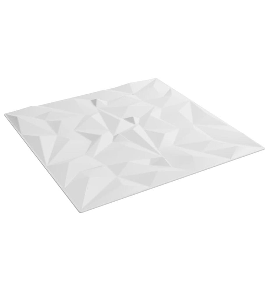 Panneaux muraux 24 pcs blanc 50x50 cm XPS 6 m² améthyste