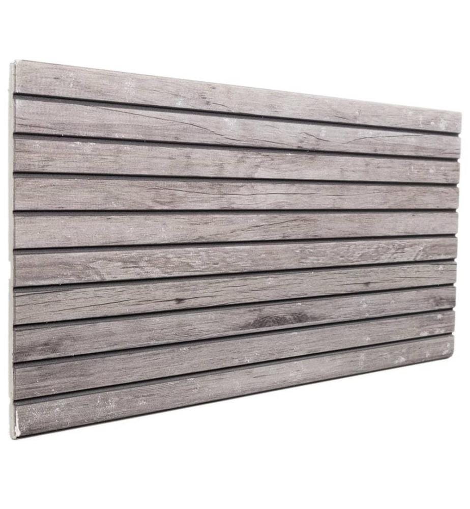 Panneaux muraux 3D 5 pcs gris 100x50 cm EPS