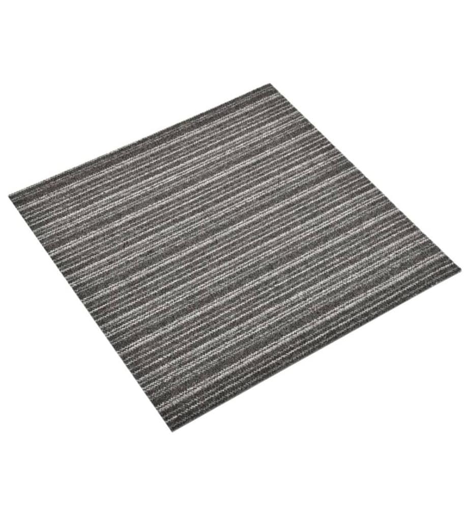 Teppichfliesen 20 Stk. 5 m² 50x50 cm Gestreift Anthrazit