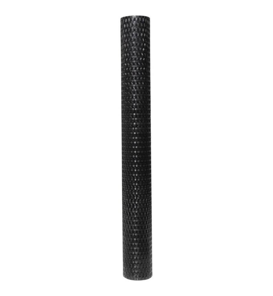 Balkon-Sichtschutz Schwarz 1000x80 cm Poly Rattan