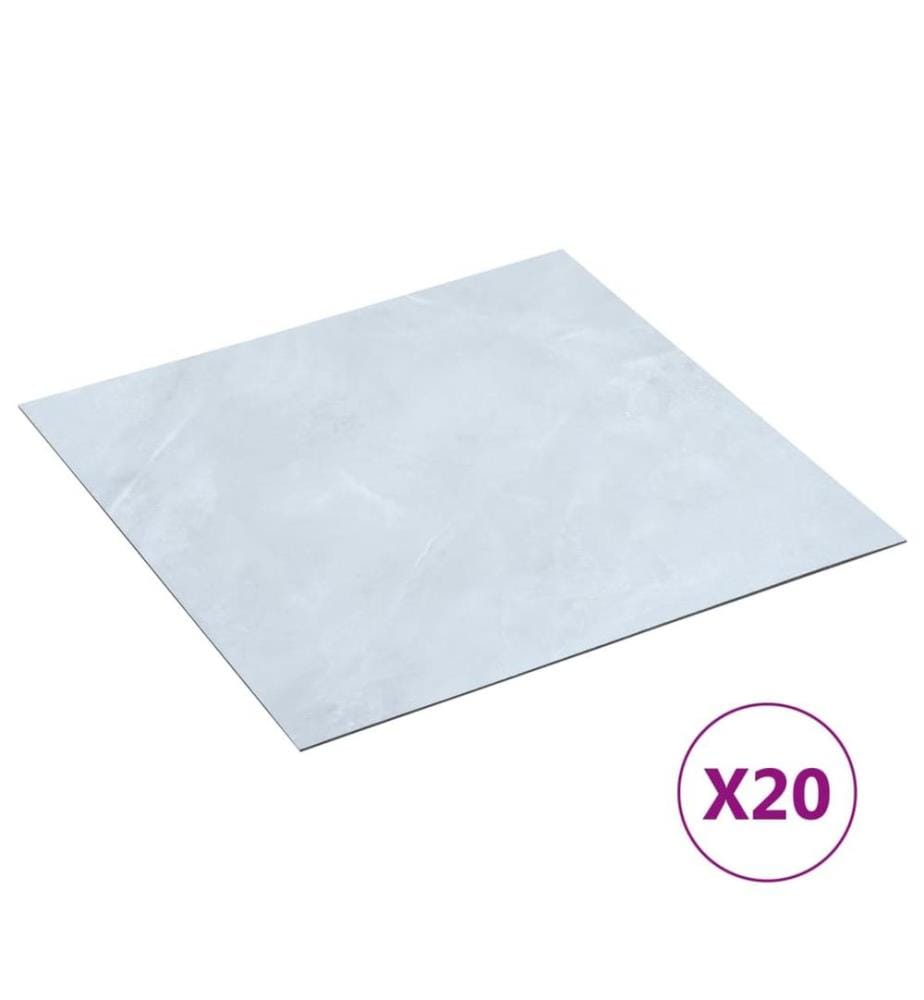 PVC-Fliesen Selbstklebend 20 Stk. 1,86 m² Weisser Marmor