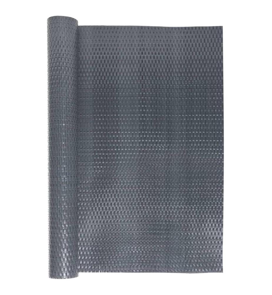 Balkon-Sichtschutz Anthrazit 500x80 cm Poly Rattan