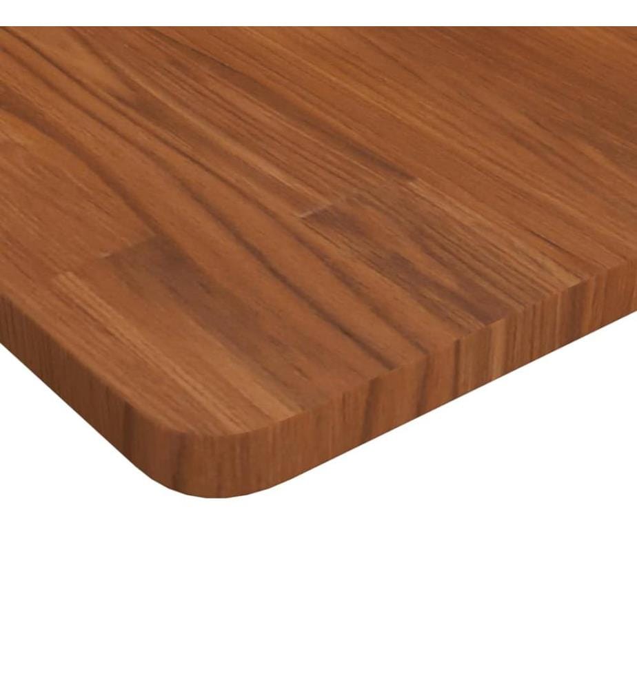 Waschtischplatte Dunkelbraun 100x50x2,5 cm Massivholz Behandelt