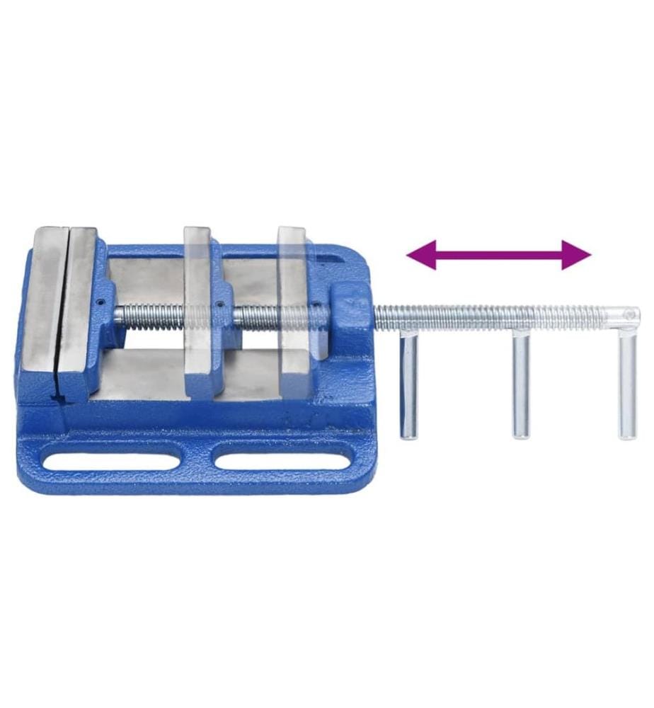 Étau pour perceuse à colonne bleu 100 mm fonte