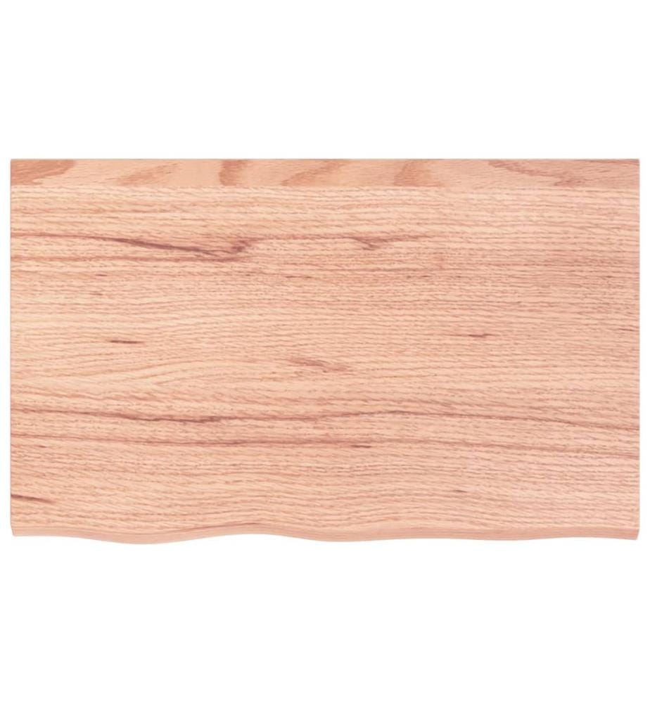 Waschtischplatte Hellbraun 80x50x2 cm Massivholz Behandelt