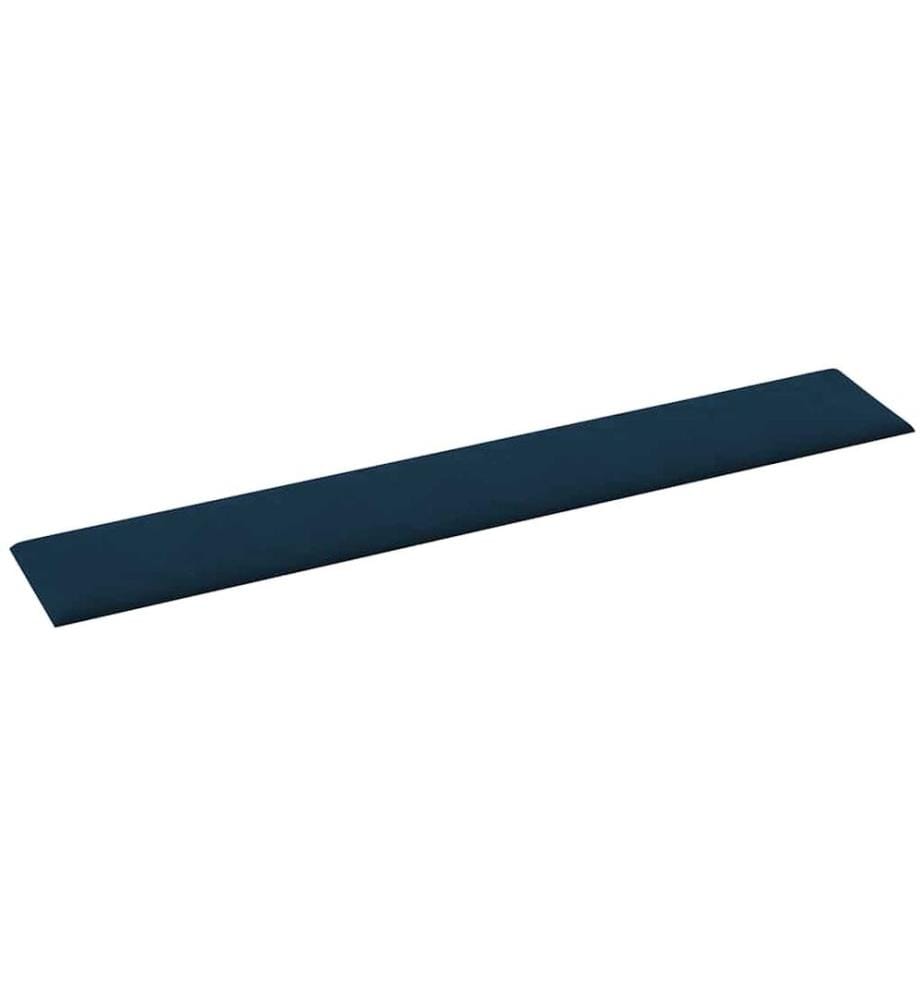 Wandpaneele 12 Stk. Blau 90x15 cm Samt 1,62 m²