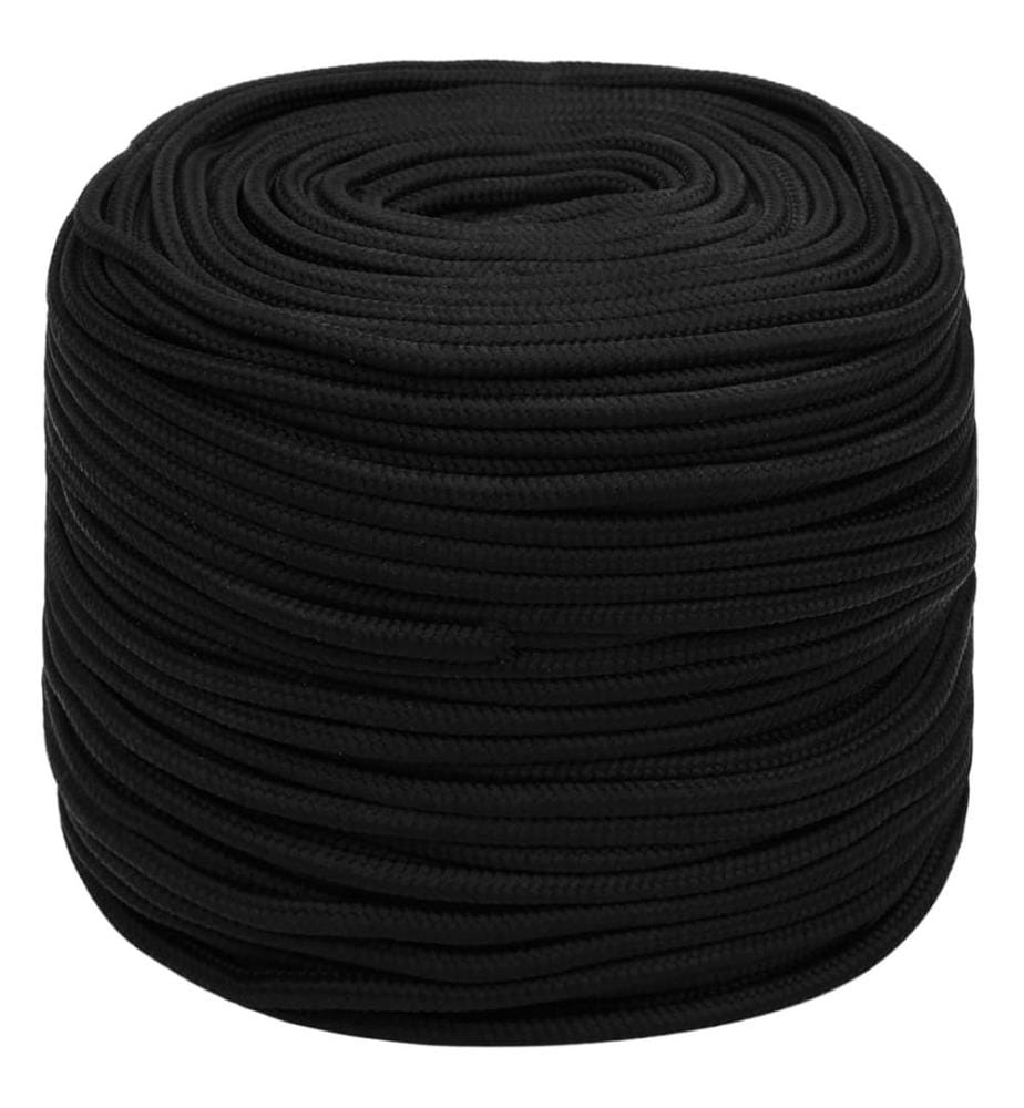 Arbeitsseil Schwarz 8 mm 100 m Polyester