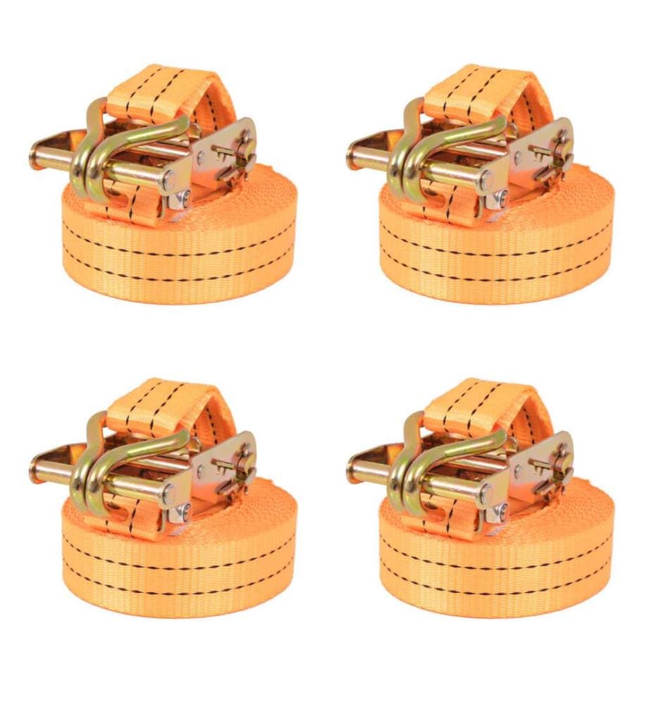 Ratschen-Spanngurte 4 Stk. 1 Tonne 6m×38mm Orange