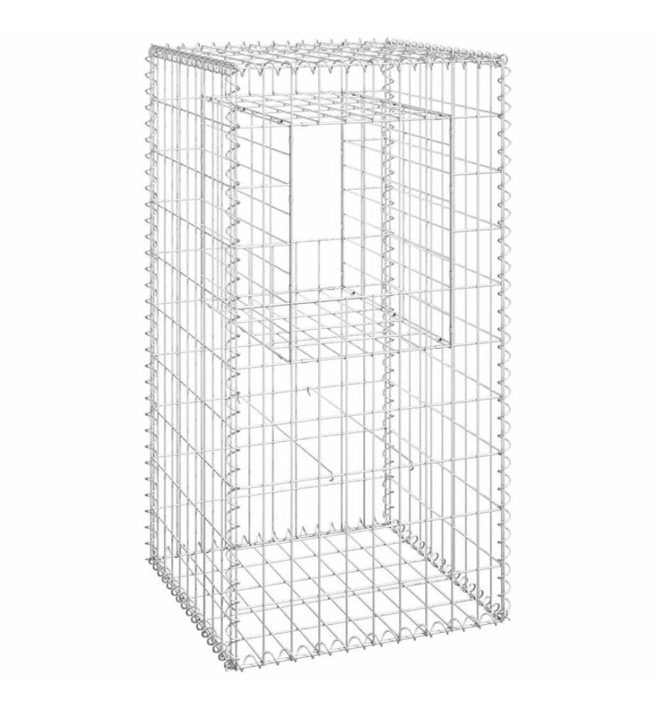 Gabionensäulen 2 Stk. 50x50x100 cm Eisen