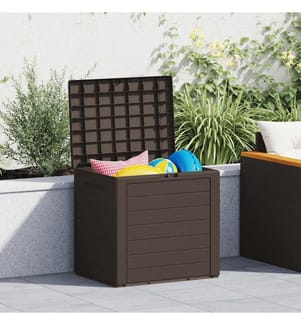 Gartentruhe Braun 58,5x46x55 cm Polypropylen