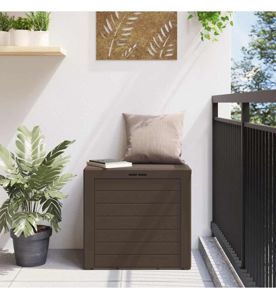 Gartentruhe Braun 58,5x46x55 cm Polypropylen