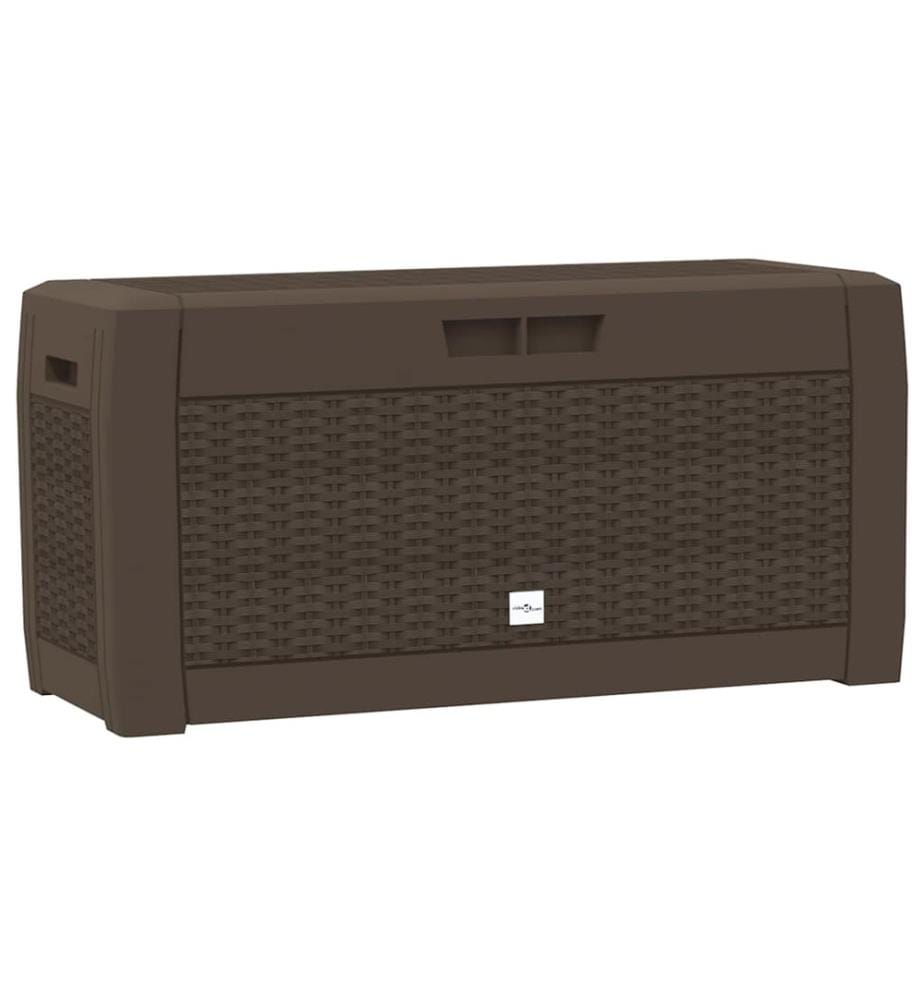 Gartentruhe Braun 119x48x60 cm Polypropylen