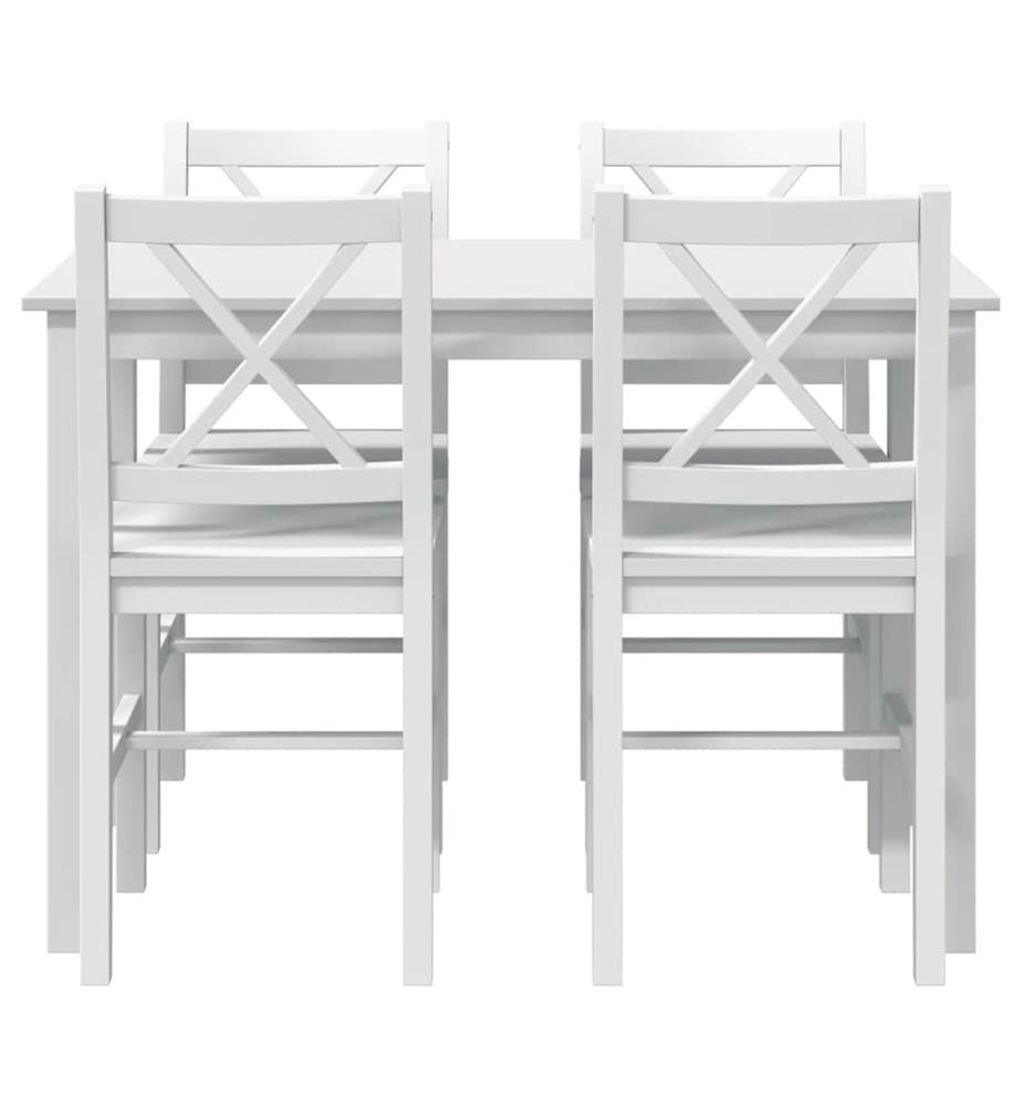 Ensemble de salle à manger 5 pcs Blanc