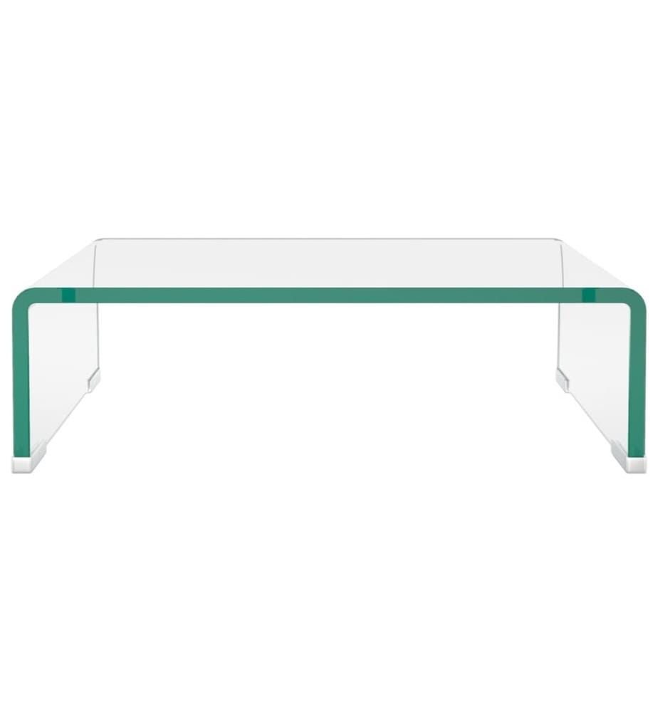 TV-Tisch/Bildschirmerhöhung Glas Transparent 40x25x11 cm