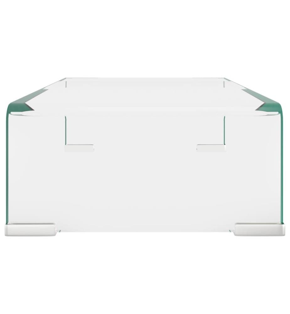 TV-Tisch/Bildschirmerhöhung Glas Transparent 40x25x11 cm