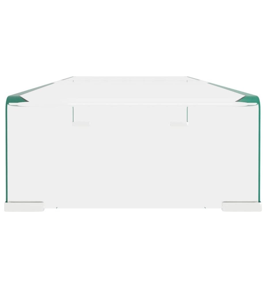 TV-Tisch/Bildschirmerhöhung Glas Transparent 80x30x13 cm