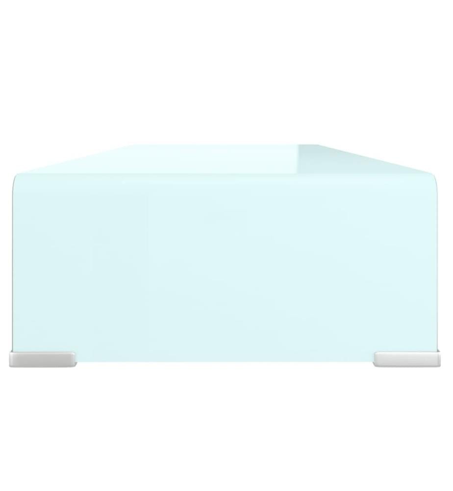 Meuble TV/Support pour moniteur 80x30x13 cm verre vert