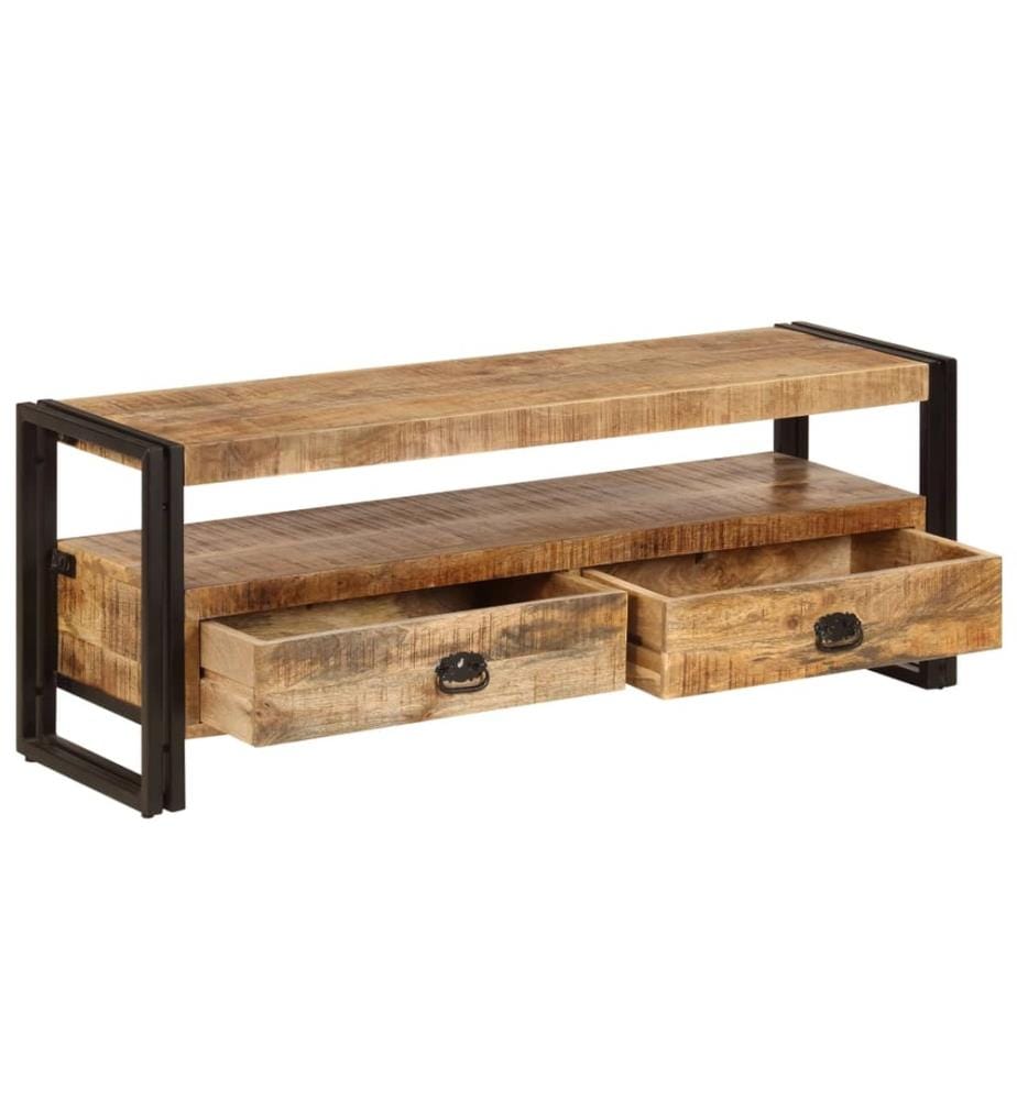 Meuble TV 120x35x45 cm Bois solide de manguier