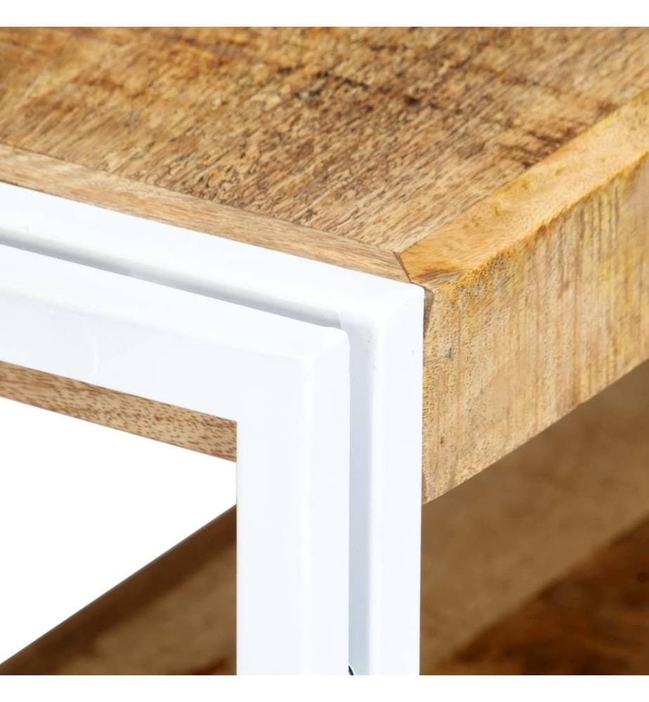 Meuble TV 90x30x40 cm Bois massif de manguier