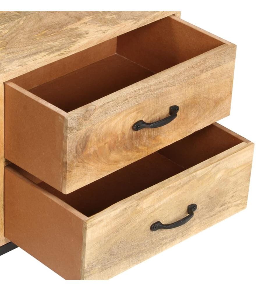 Meuble TV 130x30x45 cm Bois massif de manguier