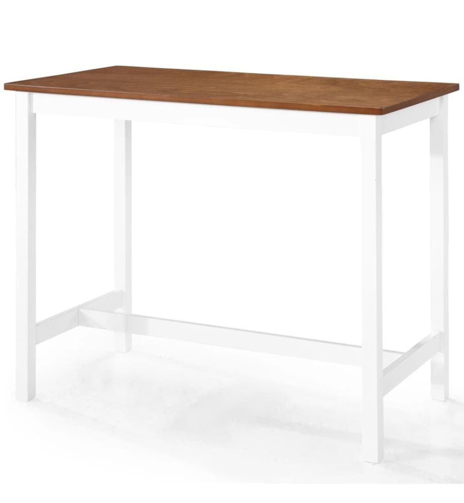 Bartisch- und Hocker-Set 5-tlg. Massivholz