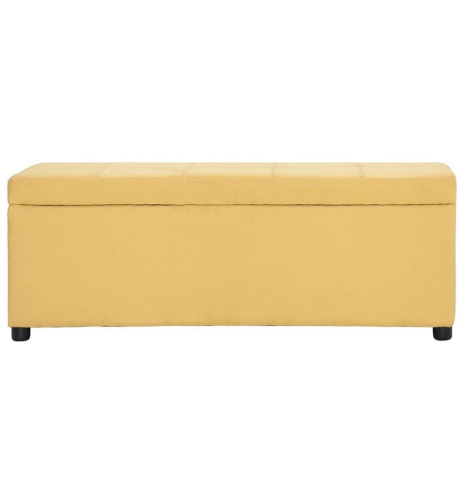 Banc avec compartiment de rangement 116 cm Jaune Polyester