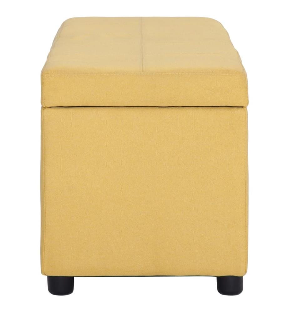 Banc avec compartiment de rangement 116 cm Jaune Polyester