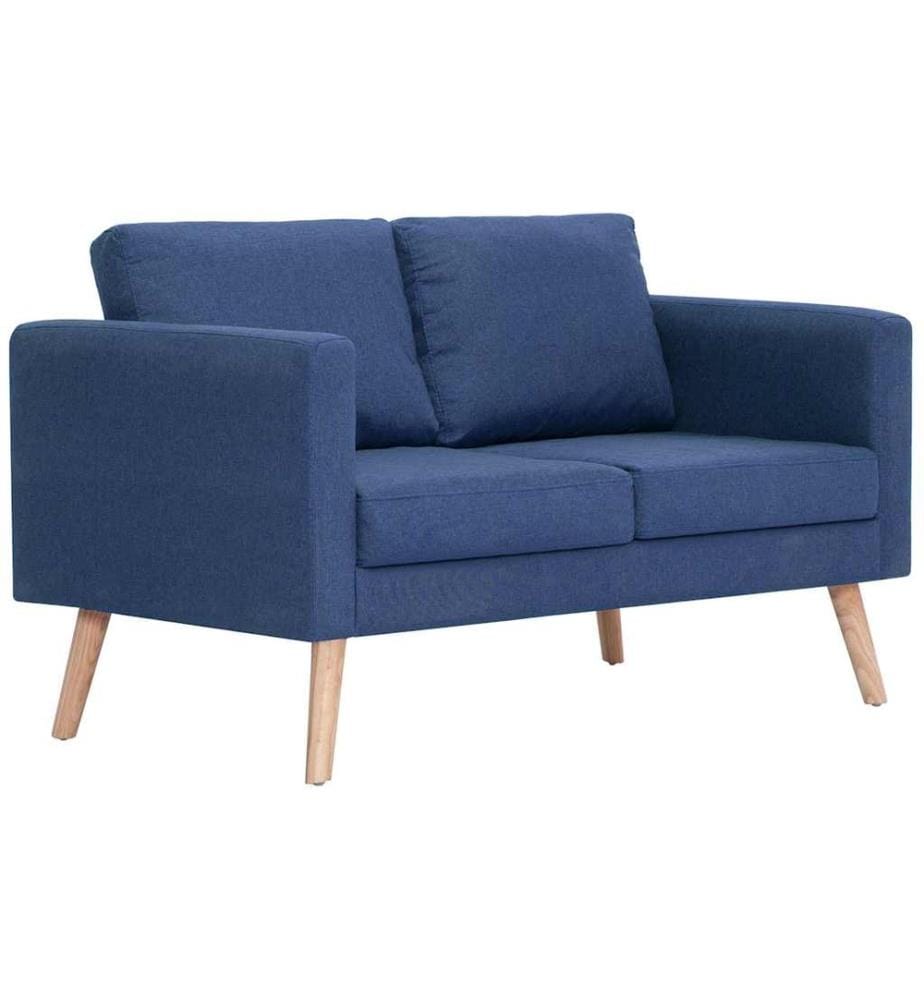 2-Sitzer-Sofa Stoff Blau